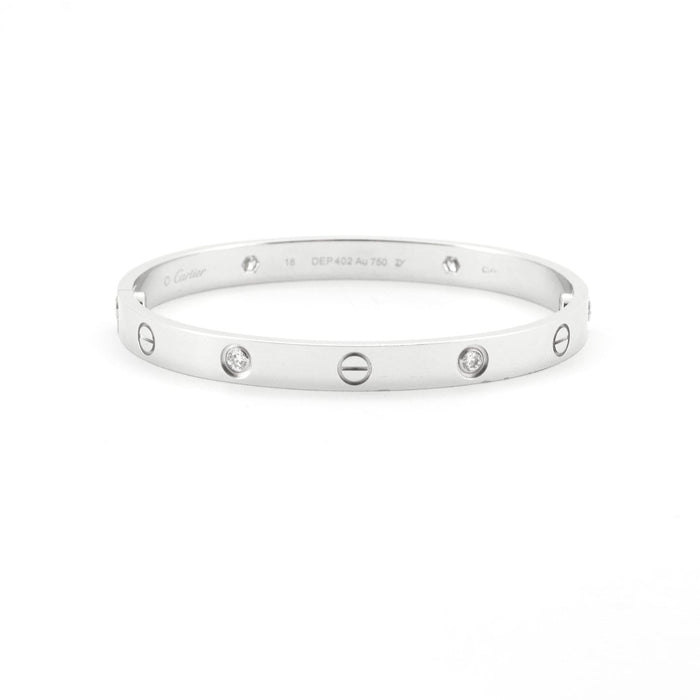 Bracelet CARTIER - Bracelet "Love" Or Gris et Diamants 58 Facettes DV0435-1