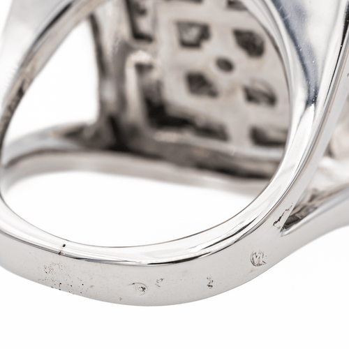 Bague 51.5 Bague pavée en or blanc 18 carats et diamants 58 Facettes 3389097CN