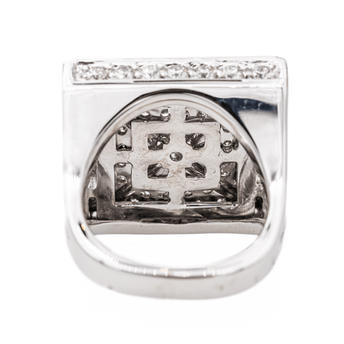 Bague 51.5 Bague pavée en or blanc 18 carats et diamants 58 Facettes 3389097CN