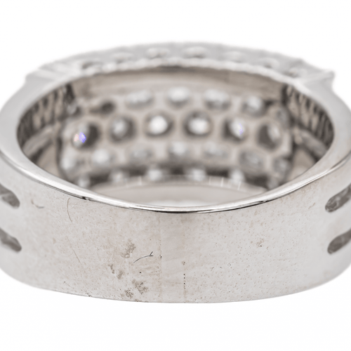 Bague 52.5 Bague demi-alliance en or blanc 18 carats et diamants 58 Facettes 3389099CN