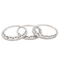 Bague 51 Lot de 3 bagues en or blanc 18 carats serties de diamants 58 Facettes 3389104CN