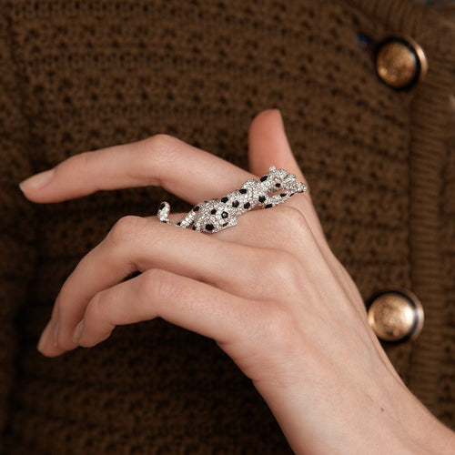 Bague 53 CARTIER HAUTE JOAILLERIE- Bague Panthère 58 Facettes DV0130-1