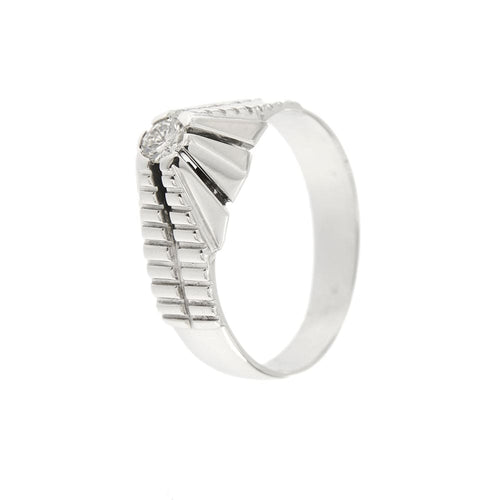 Bague Bague solitaire - Diamant 0,20 ct en or blanc 18 kt 58 Facettes 33986