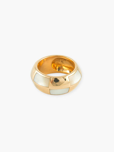 Bague 50 Mauboussin - Bague vintage en or jaune 18k et nacre 58 Facettes 210037