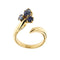Bague 54 Bague ouverte en or jaune 18 ct avec saphirs 58 Facettes 34048