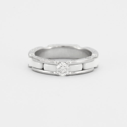 CHANEL - ULTRA Petit modèle - Bague or blanc, céramique et diamant