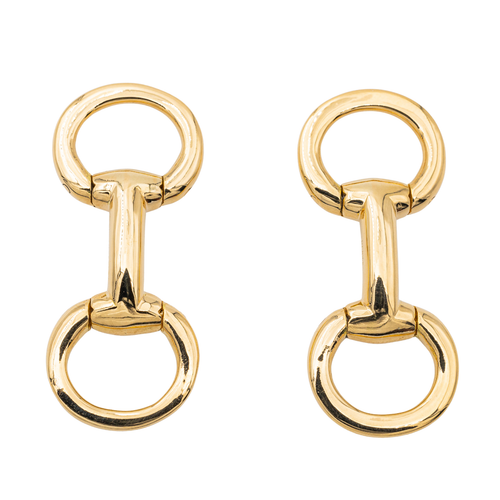 Boutons de manchette Hermès Mors - Boutons de manchette en or jaune 18 carats 58 Facettes 3423439CN