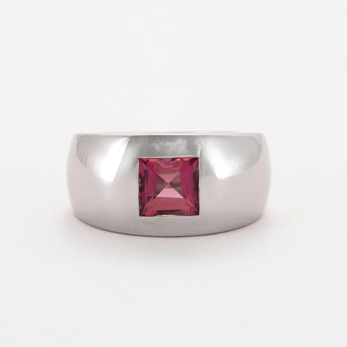 Bague 53 CHAUMET - Bague Jonc Tourmaline Rose 58 Facettes DV0368-5