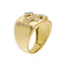 Bague 54 Bague bandeau en or jaune 18 ct avec émeraudes et diamants 58 Facettes 34295