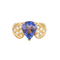 Bague 54 Bague en Or jaune, diamants, tanzanite 58 Facettes