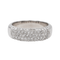 Bague 54 Bague bandeau en or blanc 18 carats pavée de diamants 58 Facettes 3440604CN