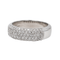 Bague 54 Bague bandeau en or blanc 18 carats pavée de diamants 58 Facettes 3440604CN