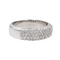 Bague 54 Bague bandeau en or blanc 18 carats pavée de diamants 58 Facettes 3440604CN