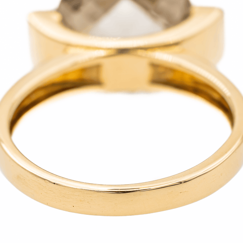 Bague 53 Bague solitaire en or jaune 18 carats sertie d’un quartz fumé 58 Facettes 3443077RV