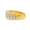 Bague 53 Bague en or jaune et or blanc 18 carats avec diamant 58 Facettes 3447713CN