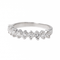 Bague 55 Bague demi-alliance en or blanc 18 carats et diamants 58 Facettes 3447715CN