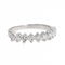 Bague 55 Bague demi-alliance en or blanc 18 carats et diamants 58 Facettes 3447715CN
