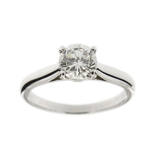Bague 52 Bague solitaire - Diamant 0,98 ct en or blanc 18 kt 58 Facettes 34732