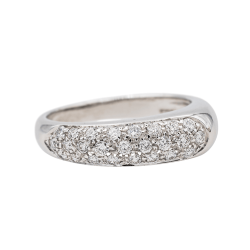 Bague 50 Bague en or blanc 18 carats sertie de diamants 58 Facettes 3475639CN