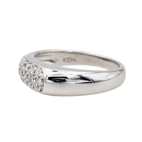 Bague 50 Bague en or blanc 18 carats sertie de diamants 58 Facettes 3475639CN