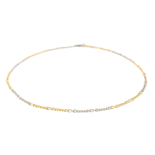 Collier Pomellato - Collier chaîne en or blanc et jaune 18 carats 58 Facettes 3479832CN