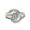 Bague 56 Bague spirale en or blanc 18 ct avec diamants 0,42 ct 58 Facettes 34821