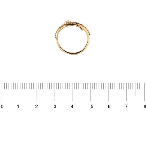 Bague Bague serpent en or rose 18 kt et diamants 0,42 ct 58 Facettes 34908