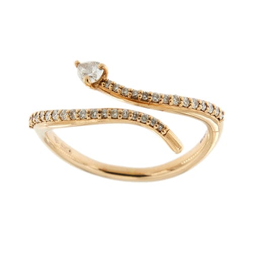 Bague Bague serpent en or rose 18 kt et diamants 0,42 ct 58 Facettes 34908