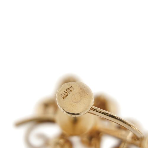 Boucles d'oreilles Tiffany & Co. - Boucles d’oreilles grappe de raisin en or jaune 14k 58 Facettes 34936