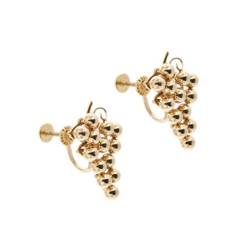 Boucles d'oreilles Tiffany & Co. - Boucles d’oreilles grappe de raisin en or jaune 14k 58 Facettes 34936