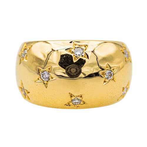 Bague 52 Bague en or jaune 18 carats sertie de diamants 58 Facettes 3496901CN