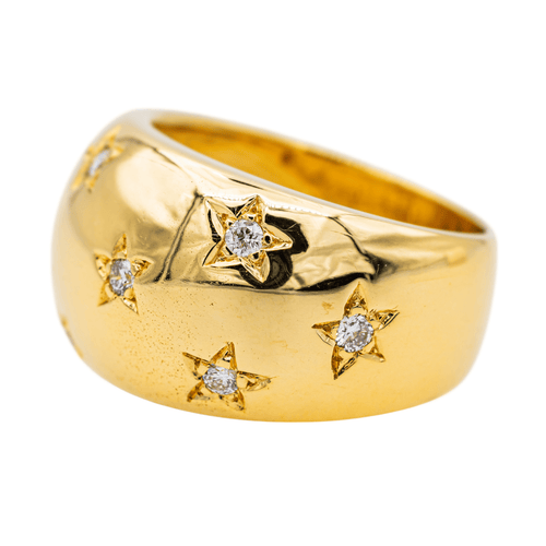 Bague 52 Bague en or jaune 18 carats sertie de diamants 58 Facettes 3496901CN