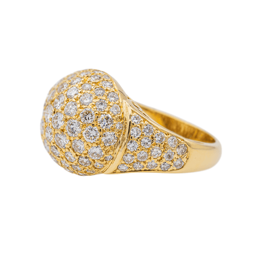 Bague 55 Bague cocktail en or jaune 18 carats et diamants 58 Facettes 3501279CN