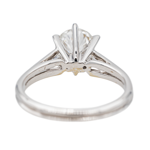 Bague 47.5 Bague solitaire en or blanc 18 carats avec diamant 58 Facettes 3503220CN