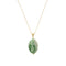 Collier Collier - Pendentif ovale en jade en or jaune 18 carats 58 Facettes 35132
