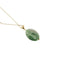 Collier Collier - Pendentif ovale en jade en or jaune 18 carats 58 Facettes 35132