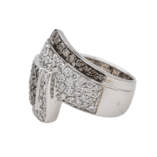 Bague 50 Bague en or blanc 18 carats sertie de diamants 58 Facettes 3530665CN