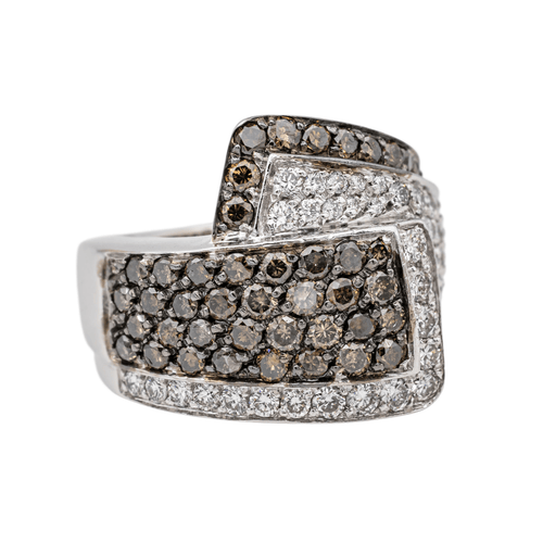 Bague 50 Bague en or blanc 18 carats sertie de diamants 58 Facettes 3530665CN