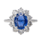 Bague 52 Bague Pompadour en or blanc 18 carats saphir et diamants 58 Facettes 3538187CN