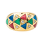 Bague 52 Bague en or jaune 18 carats, émail et diamants 58 Facettes 3543609CN