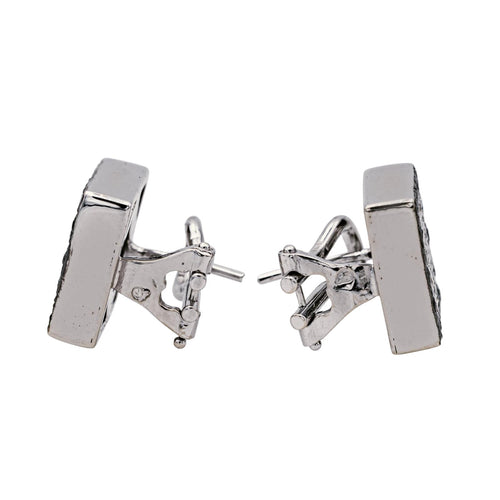 Boucles d'oreilles Boucles d’oreilles en or blanc 18 carats et diamants 58 Facettes 3547824CN