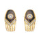 Boucles d'oreilles Boucles d’oreilles clip en or jaune 18 carats, nacre noire et diamants 58 Facettes 3576030CN