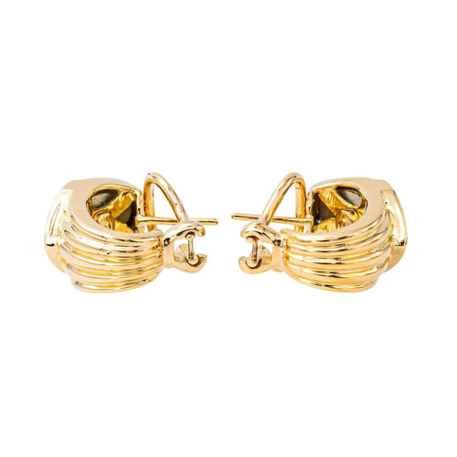 Boucles d'oreilles Boucles d’oreilles clip en or jaune 18 carats, nacre noire et diamants 58 Facettes 3576030CN