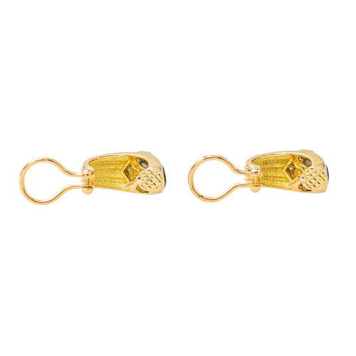 Boucles d'oreilles Boucles d’oreilles clip en or jaune 18 carats, nacre noire et diamants 58 Facettes 3576030CN