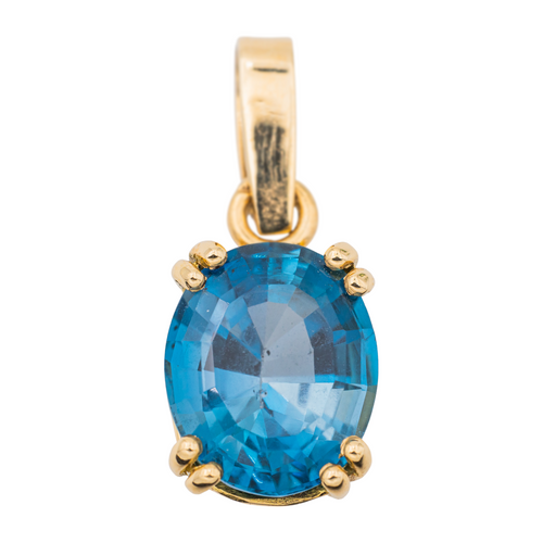 Pendentif Pendentif en or jaune 18 carats serti d’une indigolite 58 Facettes 3576036CN