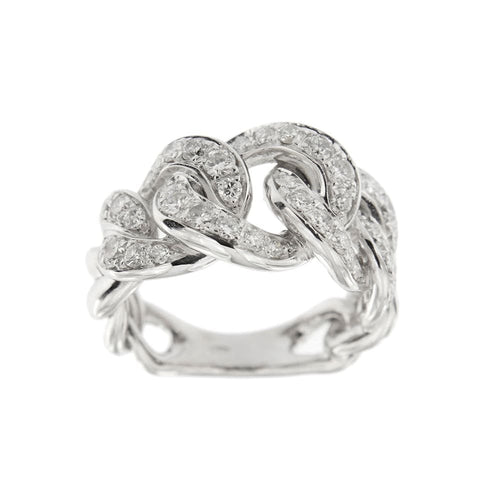 Bague 53 Bague grumetta en or blanc 18 ct et diamants 58 Facettes 35796