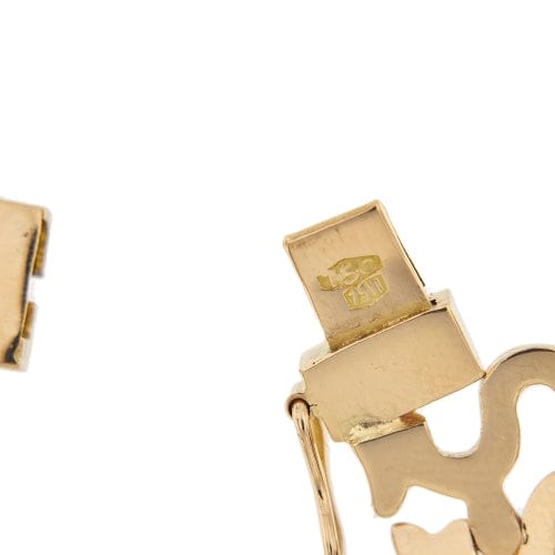 Bracelet Bracelet vintage mailles en S en or rose 18 carats 58 Facettes 35804