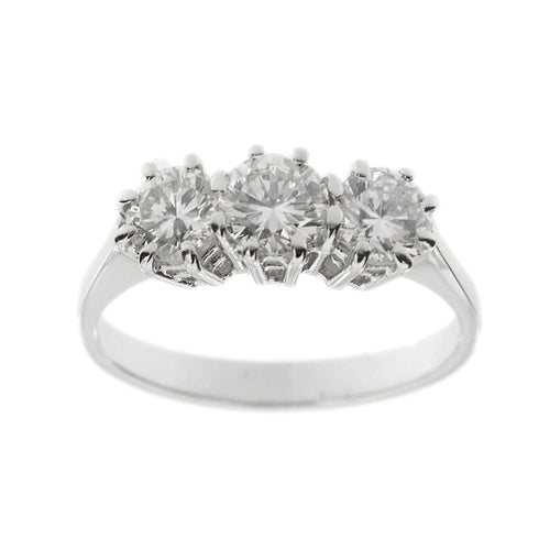 Bague 51 Bague Trilogy en or blanc 18 kt et diamants 58 Facettes 35813
