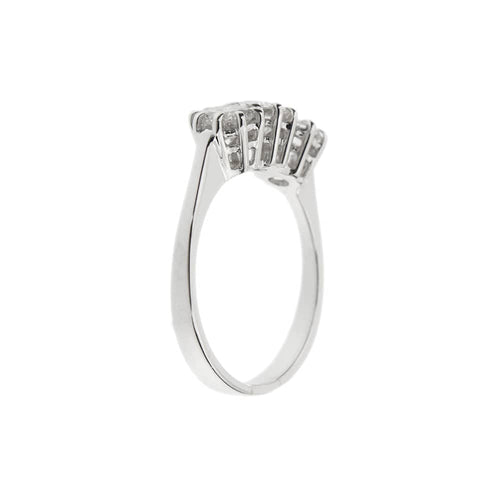 Bague 51 Bague Trilogy en or blanc 18 kt et diamants 58 Facettes 35813