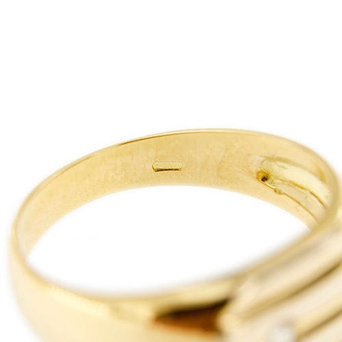 Bague Bague homme - Chevalière en or jaune 18 ct avec diamant 58 Facettes 35928